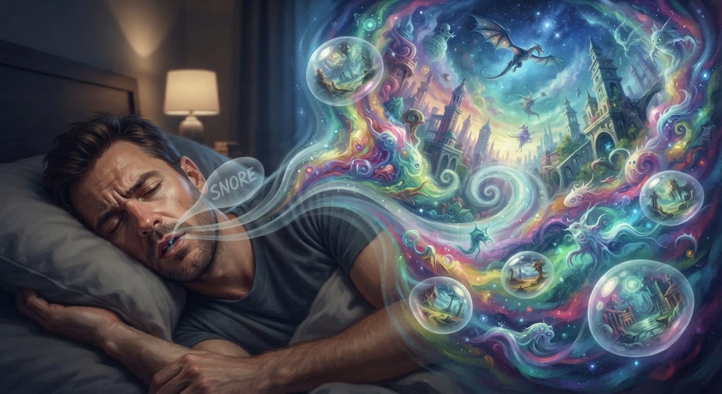 correlation between vivid dreams and snoring