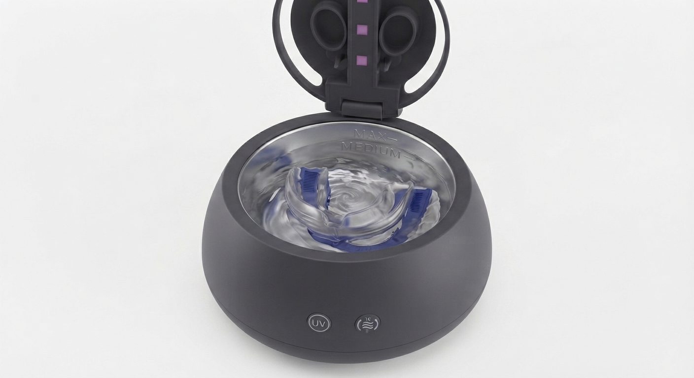 snoremd inside an ultrasonic cleaner